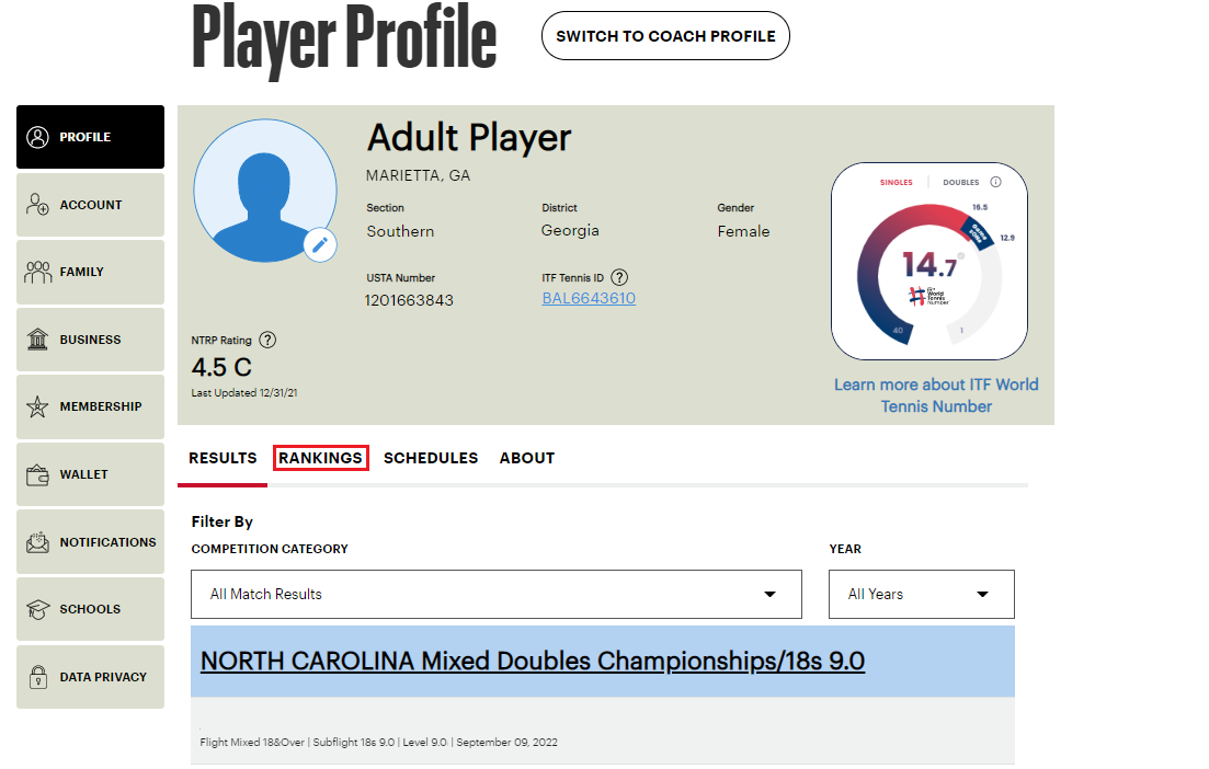 How to Check Tournament Rankings USTA Online Help Center