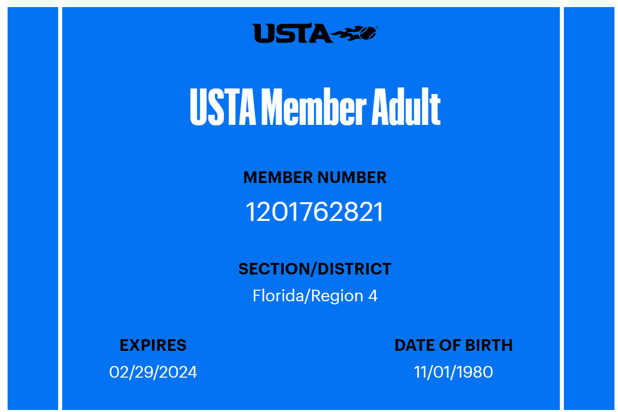 Membership Card USTA Online Help Center