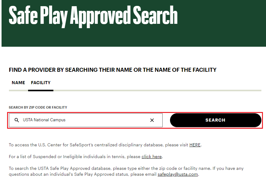 How to Verify if a Provider is Safe Play Approved – USTA Online