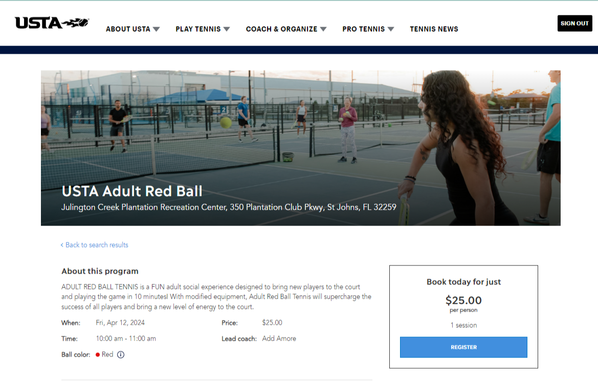 Adult Red Ball Program – USTA Online Help Center