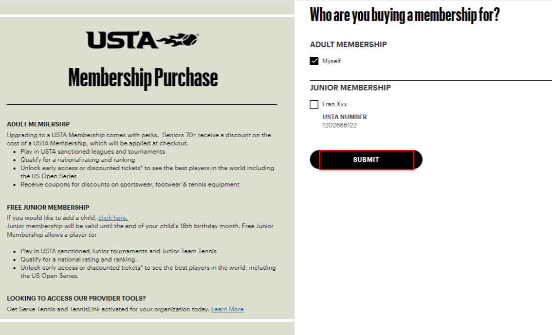 How to Purchase an Adult Membership USTA Online Help Center
